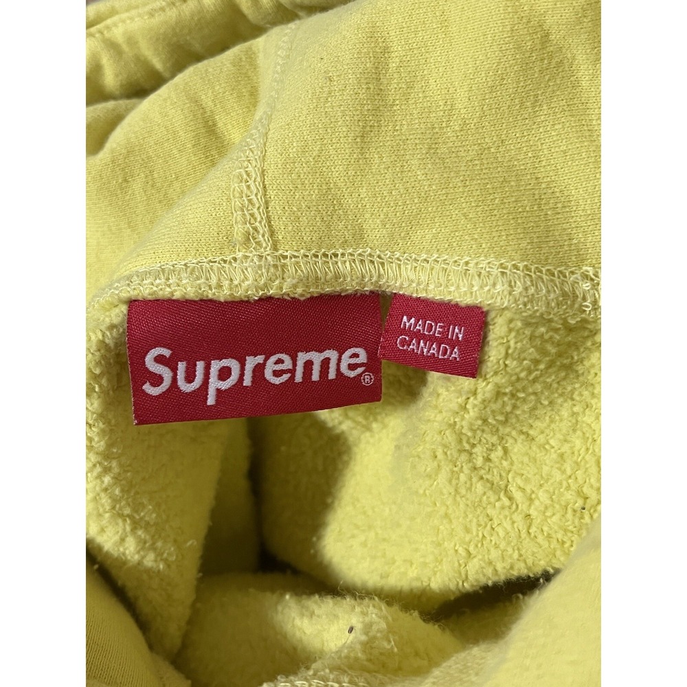 Supreme Hearts Arc Hooded Sweatshirt Yellow Light Lemon Large L SS21 FTP NY - Picture 5 of 8